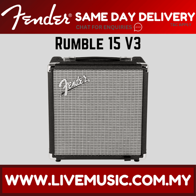Fender Rumble 15 V3 - 15-watt, 1x8" Guitar Bass Amplifier