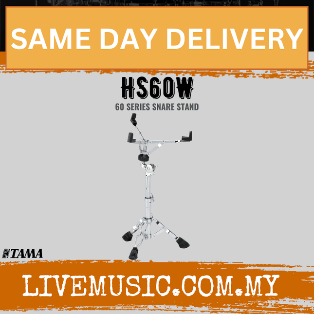 Tama HS60W snare stand with quick set tilter, chrome tripod legs and tilt mechanism
