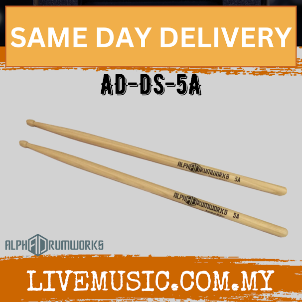ALPHA DRUMWORKS AD-DS-5A Drum Stick ( ADDS5A AD DS 5A )