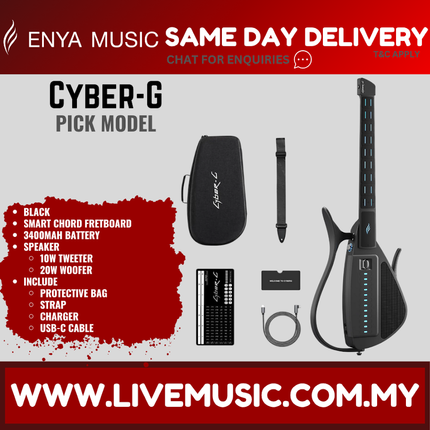 Enya Cyber-G Pick Model - New Era Backing Stringless Guitar ( Cyber G CyberG )