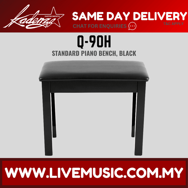 Kadenza Q-90H High Quality Modern Piano bench, Keyboard Bench, x bench, Stool Chair - Black ( LMC Q90H )