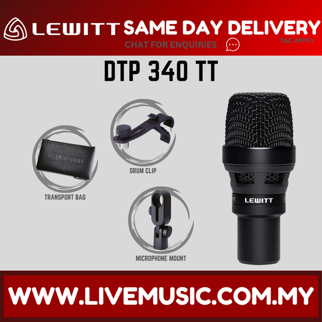 Lewitt DTP 340 TT Dynamic Instrument Microphone (DTP-340 TT / DTP340TT)