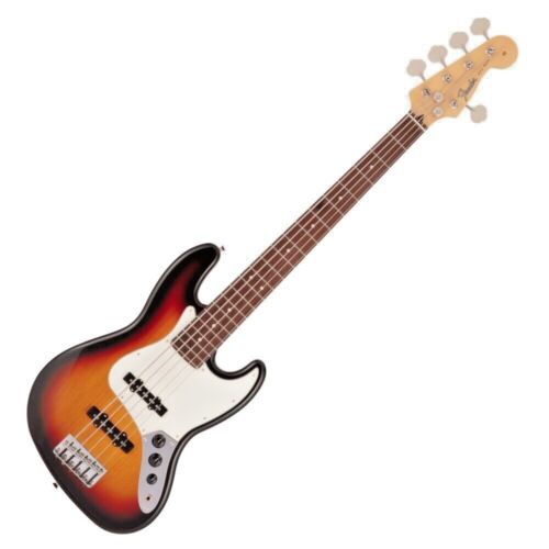 Fender Japan Hybrid II Jazz Bass V Guitar, Rosewood Fretboard with FREE Gig Bag - 3-Color Sunburst
