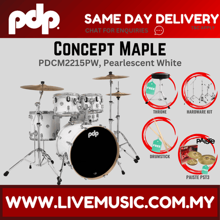 PDP by DW CM5 Concept Maple Shell Pack - 5-piece With PST3 Cymbals ( PDCM2215 )