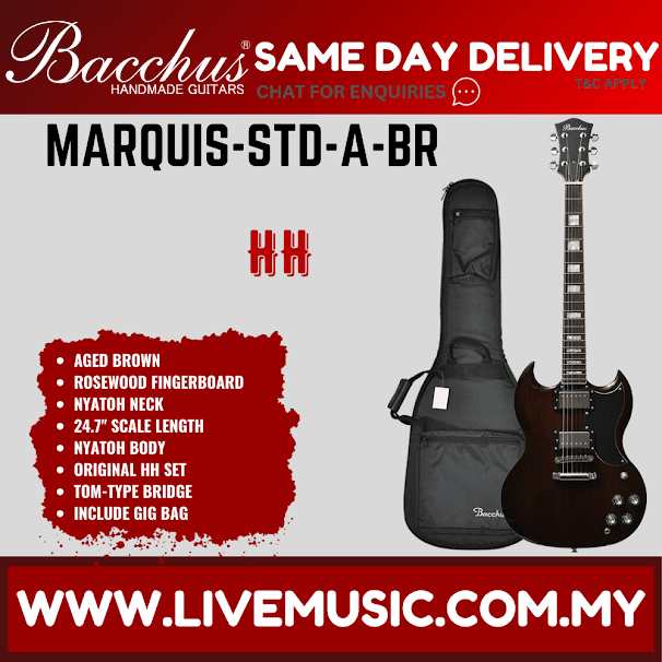 Bacchus MARQUIS-STD A Global Series Electric Guitar - AGED BROWN ( MARQUIS STD A / MARQUISSTDA )