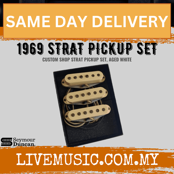 Seymour Duncan Custom Shop 1969 Strat Pickup Set, Aged White