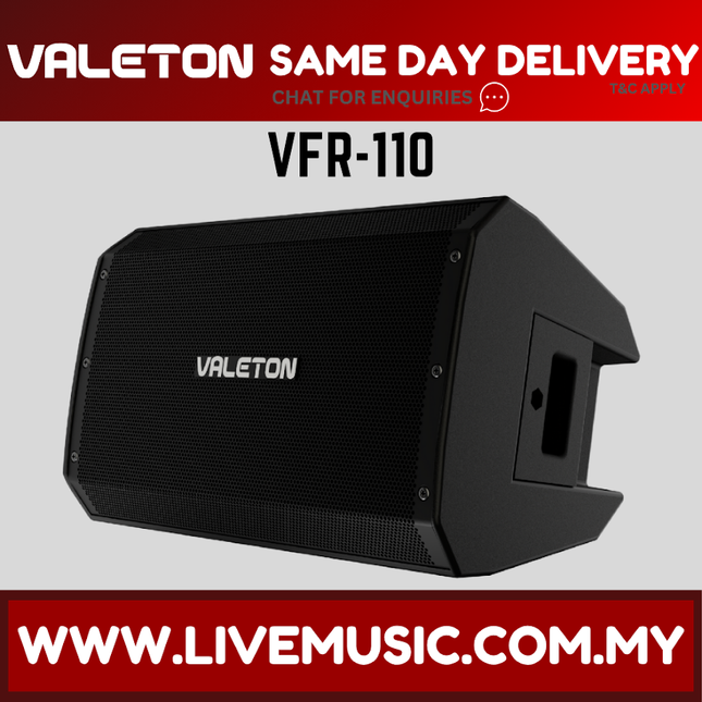 Active FRFR multi-effects cabinet speaker, black VFR-110 with angled design