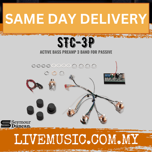 Seymour Duncan STC-3P Active Bass Preamp – Passive Voiced 3Band (STC3P)