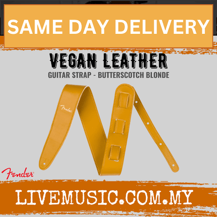Fender Vegan Leather Guitar Strap, Butterscotch