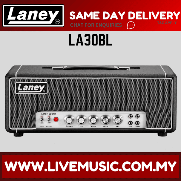Laney LA30BL Supergroup Series 30-Watt EL34 All Tube Guitar Amplifier Head ( LA 30BL LA-30BL )