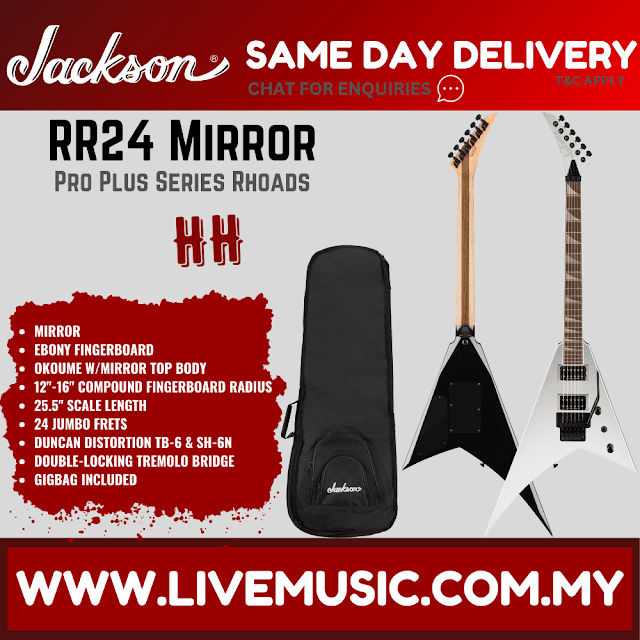 Jackson Pro Plus Series Rhoads RR24 Electric Guitar, Ebony FB, Mirror