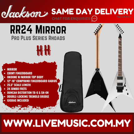 Jackson Pro Plus Series Rhoads RR24 Electric Guitar, Ebony FB, Mirror