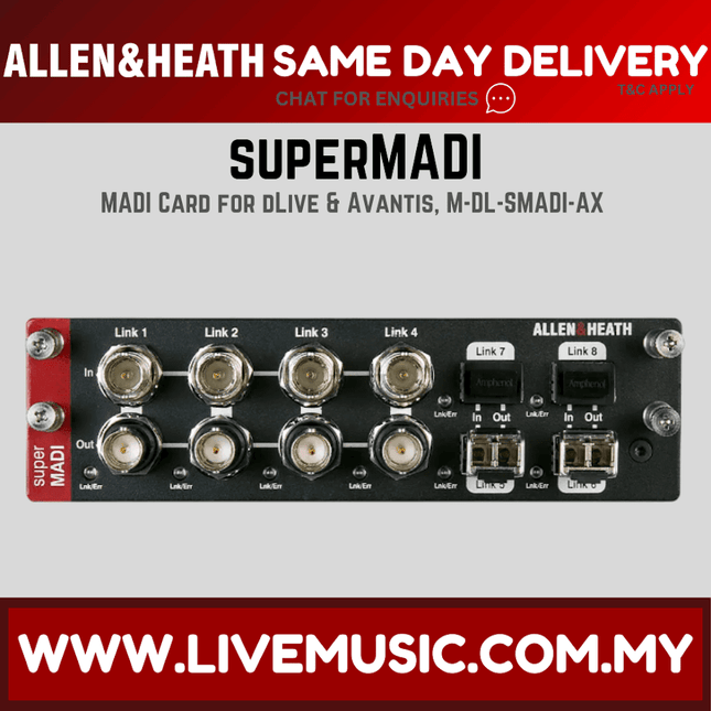 Allen & Heath M-DL-SMADI-A SuperMADI Audio Networking Card ( M DL SMADI A / MDLSMADIA )