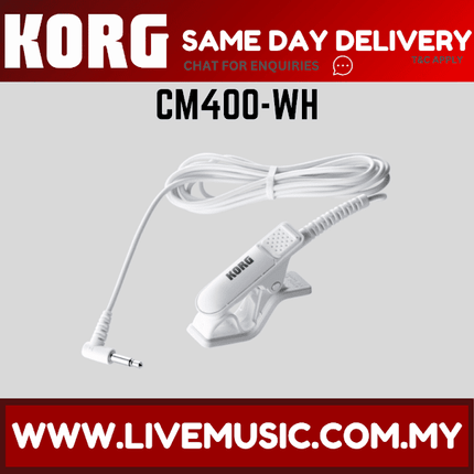 Korg CM-400 Contact Microphone for TM-70T Tuner - White ( CM400 / CM 400 )