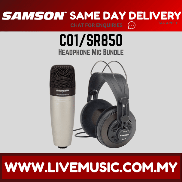 Samson C01/SR850 - Condenser Mic with SR850 Headphones (C-01/SR-850)