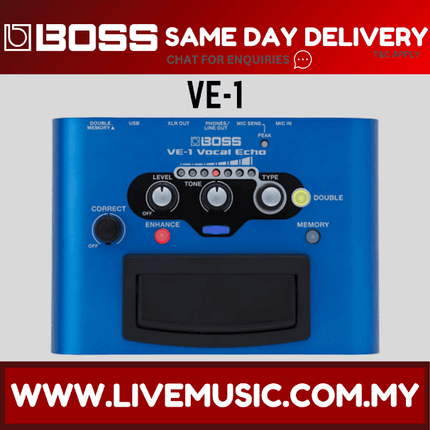 Boss VE-1 Vocal Echo Effect Pedal (VE1)