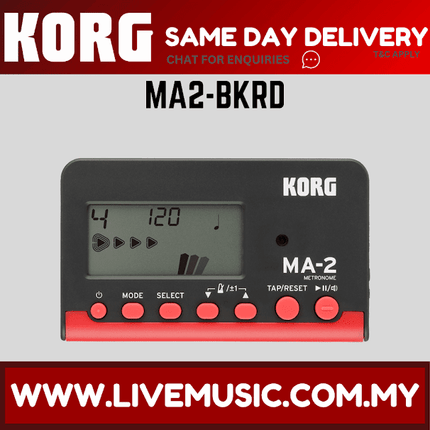 Korg MA2-BKRD LCD Pocket Digital Metronome - Black And Red ( MA2BKRD MA2 BKRD )