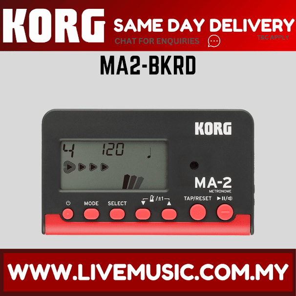 Korg MA2-BKRD LCD Pocket Digital Metronome - Black And Red ( MA2BKRD MA2 BKRD )