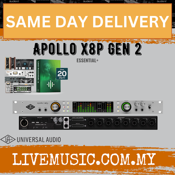 Universal Audio Apollo x8p Gen 2 Thunderbolt Audio Interface - Essentials+ Edition