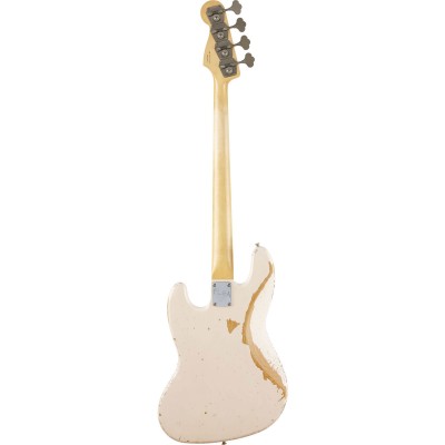 Fender Artist Flea Jazz Bass Guitar Rosewood Fretboard with Gig Bag - Road Worn Faded Shell Pink