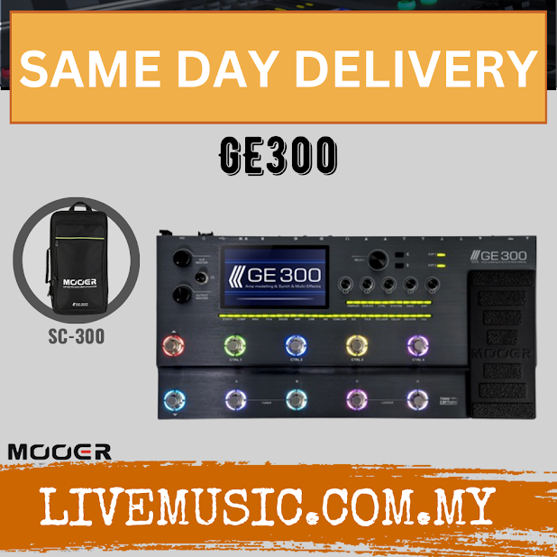 Mooer GE300 Amp Modelling Processor Synth Pedal Guitar Multi Effects With SC300 CarryBag ( GE-300 / GE 300 )