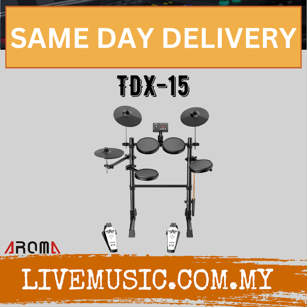 AROMA TDX-15 Digital Drum Set with Silicon Drum Pad With Drumstick And Drum Throne ( TDX 15 / TDX15 )