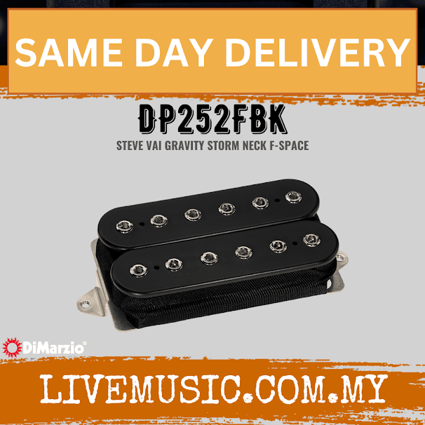 DiMarzio DP252FBK Gravity Storm Neck Humbucker Guitar Pickup, F-Spaced - Black (DP252 FBK/DP252-FBK)