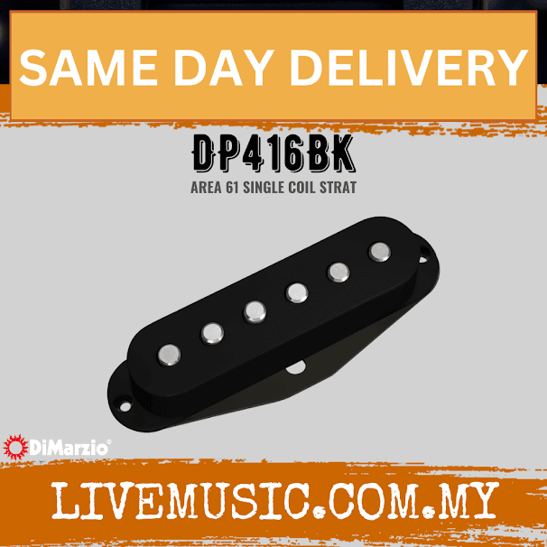 DiMarzio DP416BK Area 61 Single Coil Pickup - Black (DP-416BK/DP 416BK)