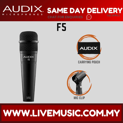 Audix F5 Instrument Dynamic Microphone, Hyper-Cardioid ( F-5 / F 5 )