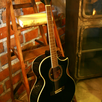 Cort NDX20 - Acoustic-Electric Guitar Ovangkol Fretboard with Gig Bag - Black (NDX 20/NDX-20)