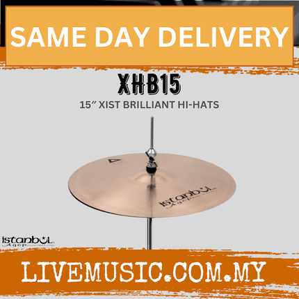 Istanbul Agop XHB15 15" Xist Brilliant Hi-Hats Hihat Hi Hat Cymbal (XHB 15/XHB15)