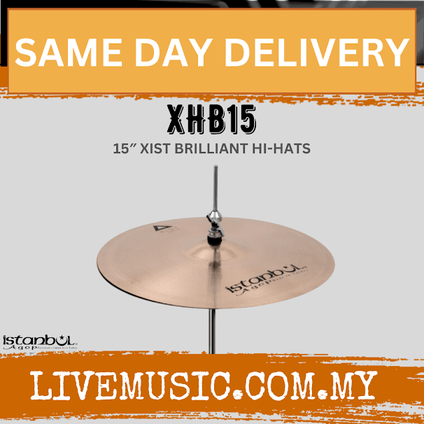 Istanbul Agop XHB15 15" Xist Brilliant Hi-Hats Hihat Hi Hat Cymbal (XHB 15/XHB15)