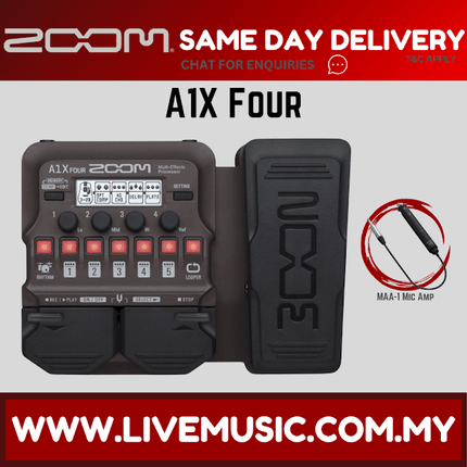 Zoom A1X Four - Acoustic Instrument Multi-Effect Processor ( A1XFour / A1X-Four )