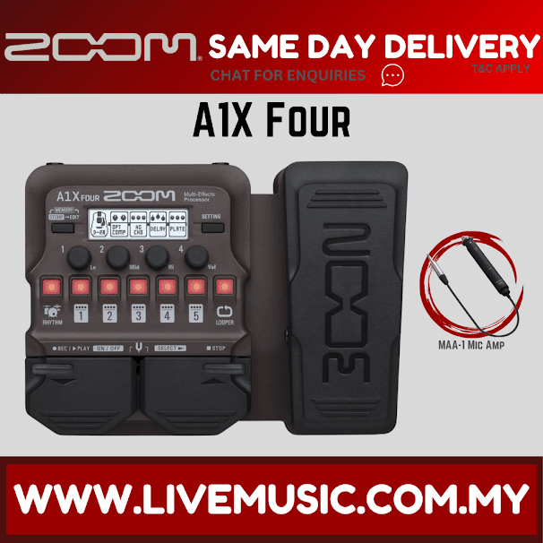 Zoom A1X Four - Acoustic Instrument Multi-Effect Processor ( A1XFour / A1X-Four )