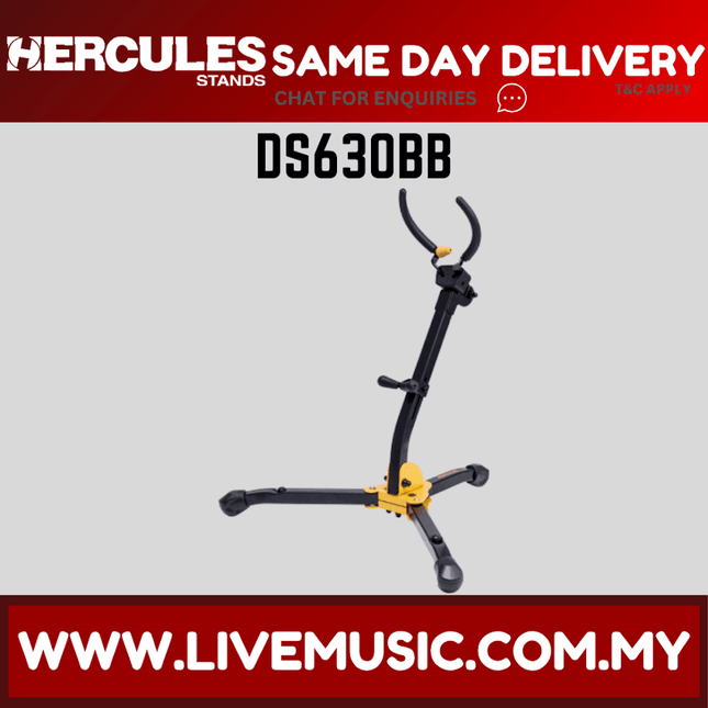 Hercules DS630BB Auto Grip System Alto/Tenor Saxophone Stand with Bag (DS630BB)