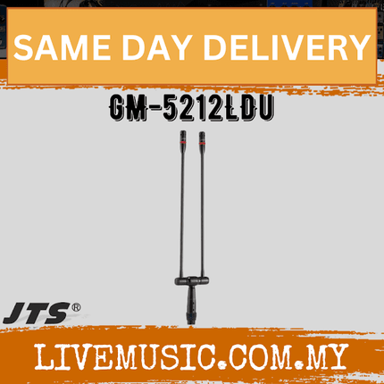 JTS GM-5212LDu Dual 12" Gooseneck Microphone with LED Indicate (GM5212LDu/GM 5212LDu)