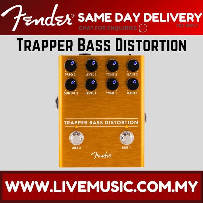 Fender Trapper Bass Distortion Guitar Effects Pedal