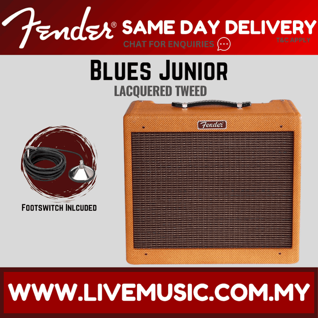 Fender Limited Edition Blues Junior Combo Guitar Tube Amplifier - Lacquered Tweed