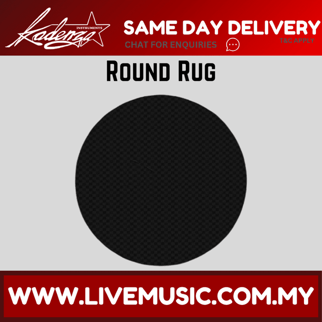 Kadenza Drum Mat For Acoustic Digital Drum With Rubber Bottom Anti Slip Mat Black - Round