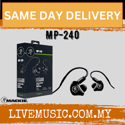 Mackie MP-240 Hybrid Dual-driver Professional In-Ear Monitors (MP240/MP 240)