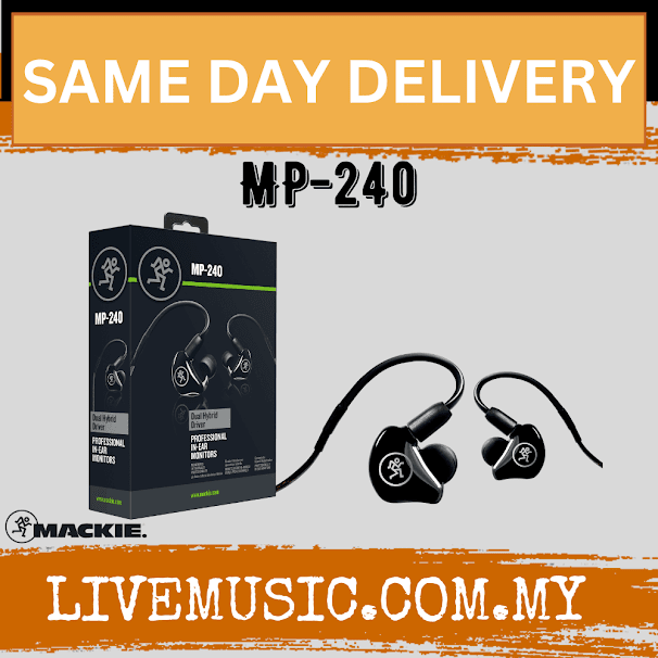 Mackie MP-240 Hybrid Dual-driver Professional In-Ear Monitors (MP240/MP 240)