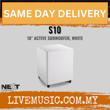 NEXT Audio S10 10" Active Subwoofer with High Level Inputs - Black ( S-10 / S 10 )