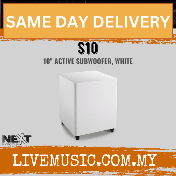NEXT Audio S10 10" Active Subwoofer with High Level Inputs - Black ( S-10 / S 10 )
