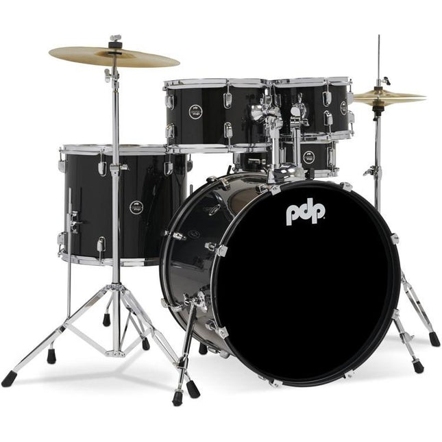 PDP Center Stage 5-piece Complete Drum Set with Hardware, Stool and Cymbal - Iridescent Black Sparkle ( PDCE2215KT )