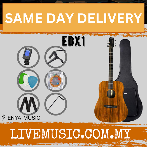 Enya ED-X1 41" Acoustic Guitar HPL Koa Body With Bag (EDX1/ED X1)