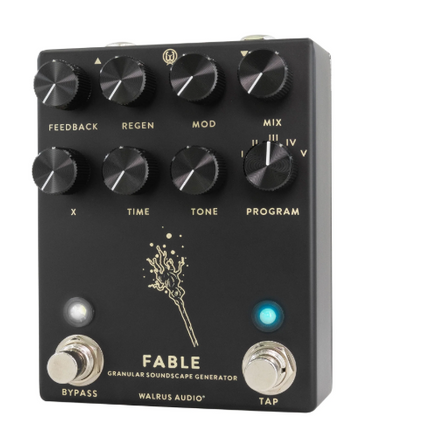 Walrus Audio Fable Granular Soundscape Generator Delay Guitar Effects Pedal, Black