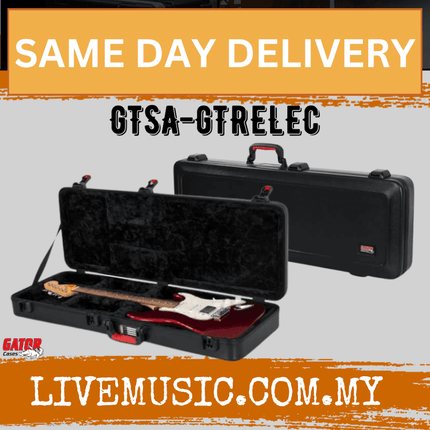 Gator GTSA-GTRELEC ATA Molded Guitar Case - w/TSA latches for Strat & Tele Style Electric Guitars (GTSA GTRELEC)