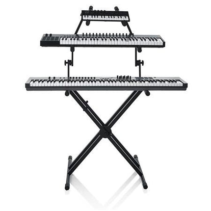 Gator Frameworks GFW-KEY-5100X Deluxe 2 Tier "X" Style Keyboard Stand ( GFWKEY5100X )