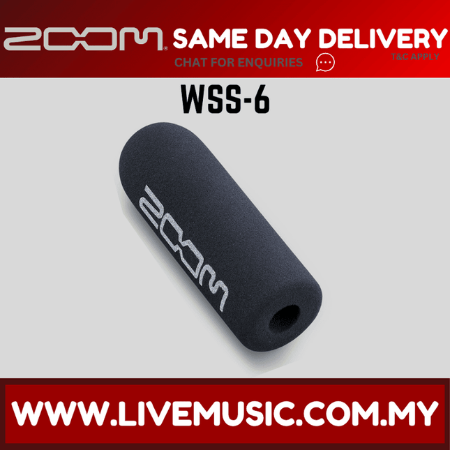 Zoom WSS-6 Windscreen for Shotgun Microphone ( WSS 6 / WSS6 )