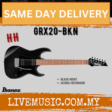 Ibanez GRX20 GIO Series Solidbody Electric Guitar - Black Night (GRX20-BKN)